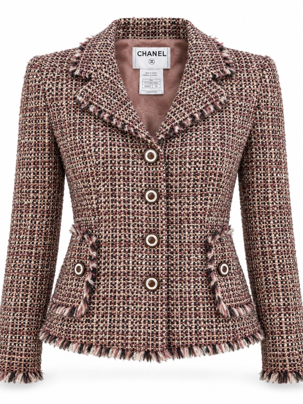 Vintage Chanel Multi Color Tweed Jacket | 2003A